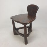 Ensemble de chaise et de table en bois du milieu du siècle, années 1950