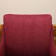 Pair Danish cabinetmaker Art Deco Armchairs in burgundy wool fabric