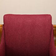 Pair Danish cabinetmaker Art Deco Armchairs in burgundy wool fabric