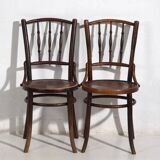 Antique Parisian café-style chairs (c. 1920). Set of 6, no. 3