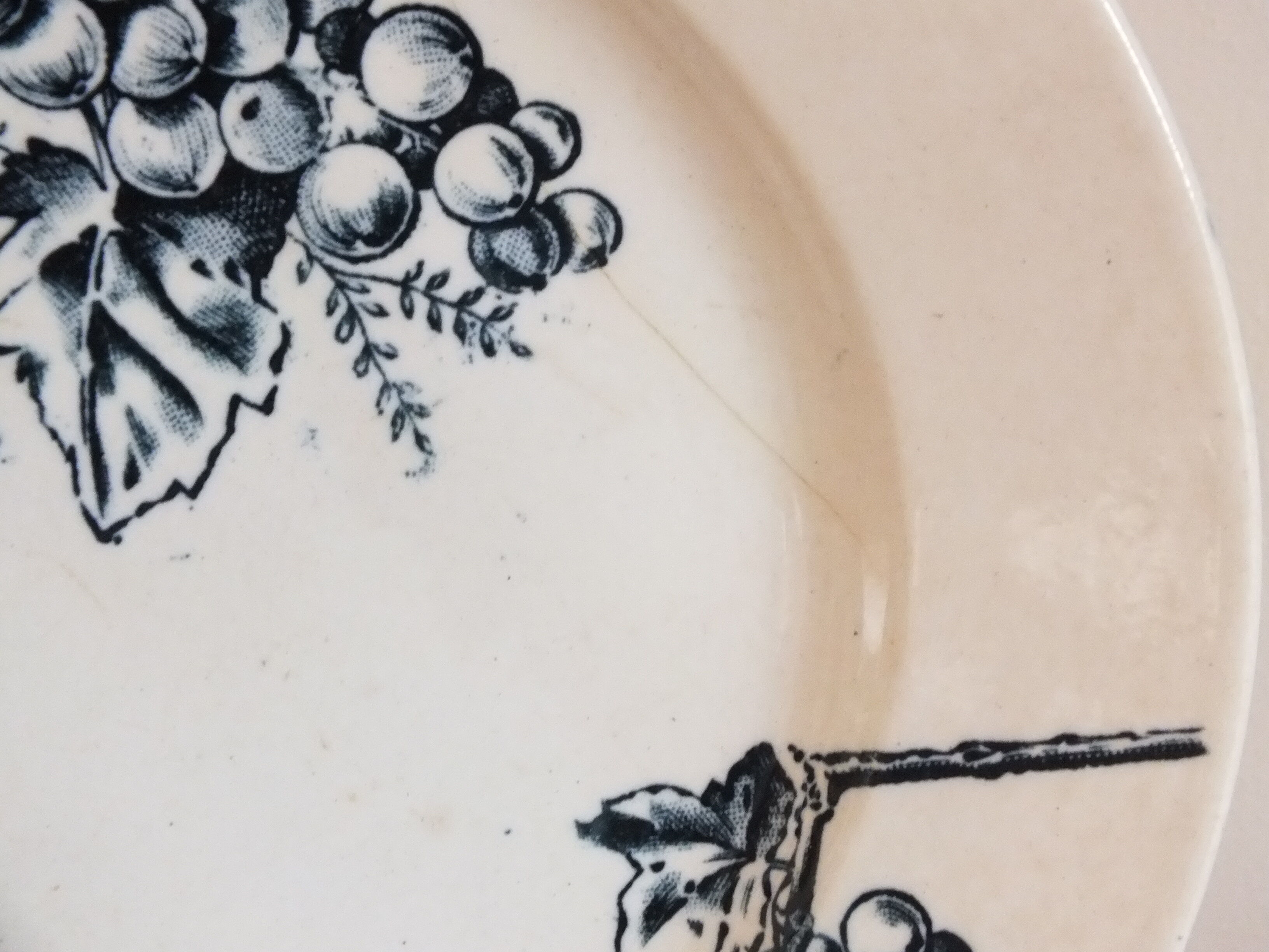 3 Flat plates in Iron Earth HB Choisy bird décor