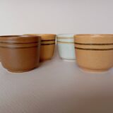 4 Sarreguemines breakfast cups