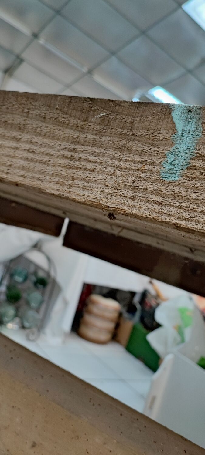 Vintage wooden workbench