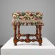 Early 20th Century Pair of Wood & Fabric French Footstools