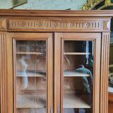 Bookcase showcase 2 doors 1900 in blond walnut