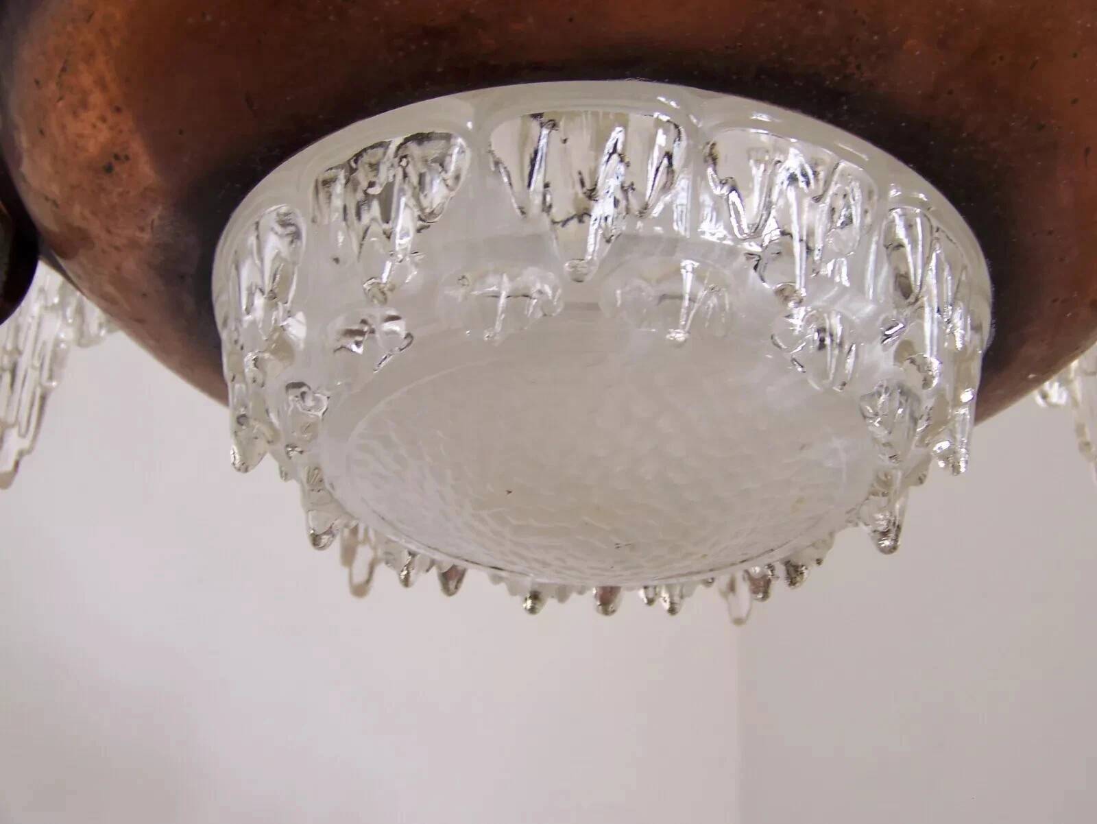 Art Deco chandelier signed Ezan, France