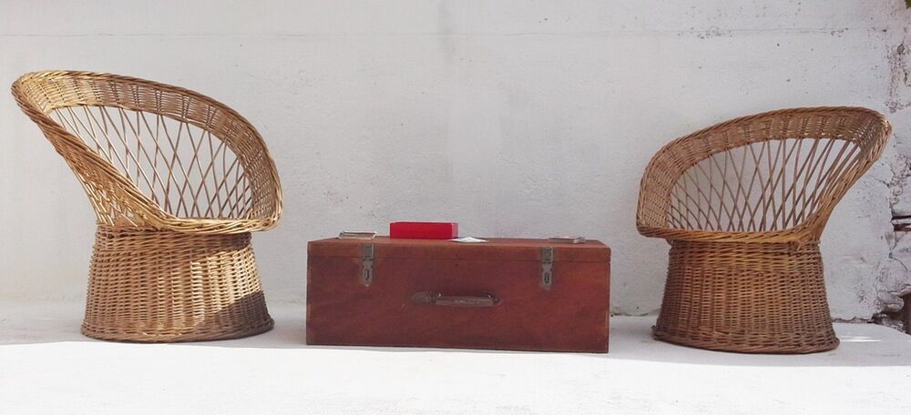 Salon ancien en osier