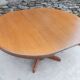 Magnifique table ronde scandinave à rallonge style Regain / Baumann