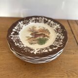 Set of 6 Palissy plates - Game Series - Royal Worcester - England