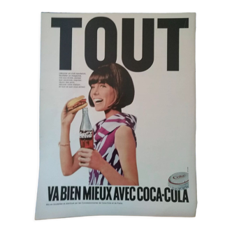 A Coca Cola paper advertisement