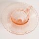 Pale pink glass candlestick mid-century, Europe, 1960s