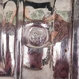 Silver carving knife and fork