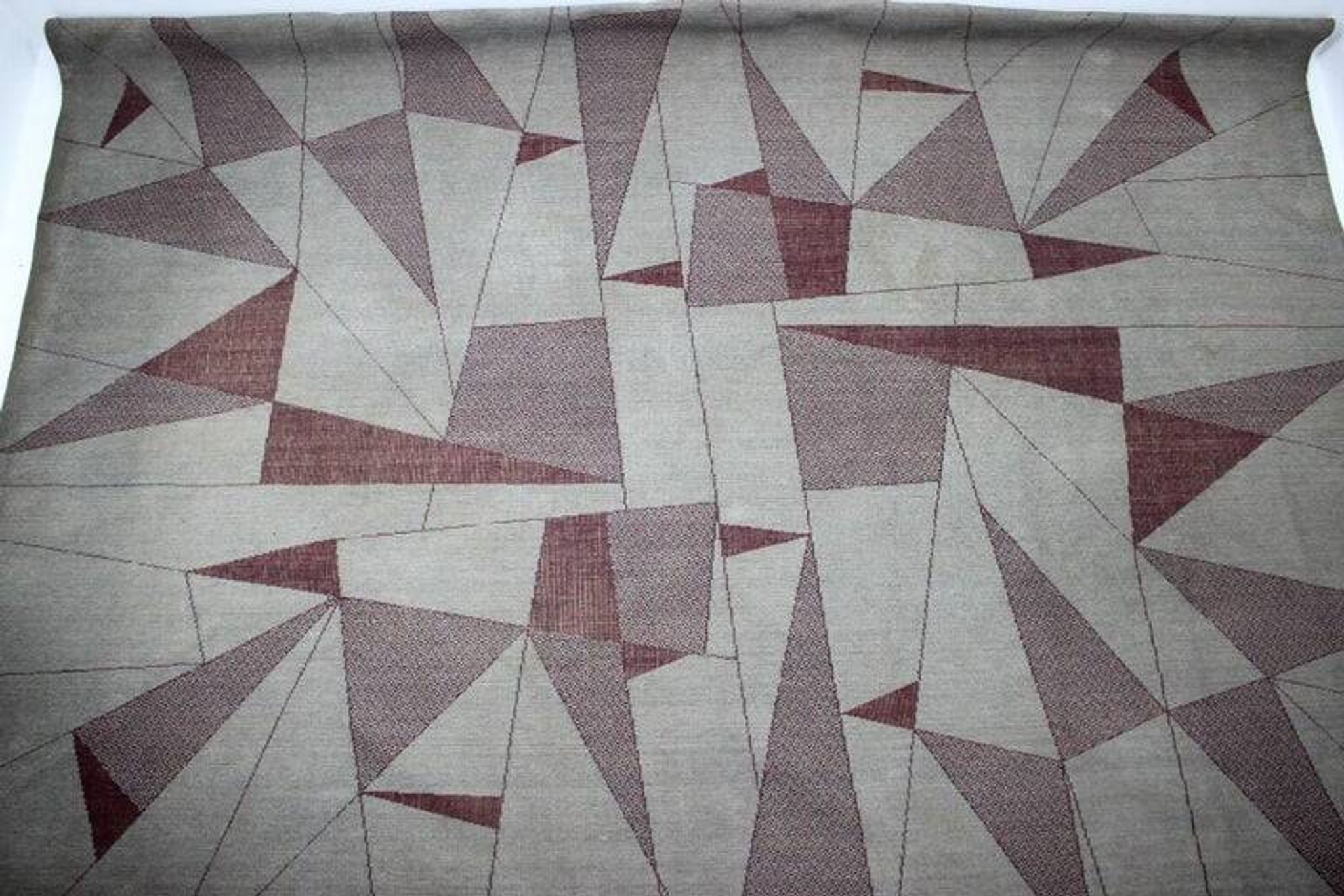 Unique Big Extra Large Abstract Design Geometric Carpet / Rug, 1950s