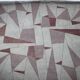 Tapis / Tapisserie géométrique abstrait unique en très grand format, années 1950
