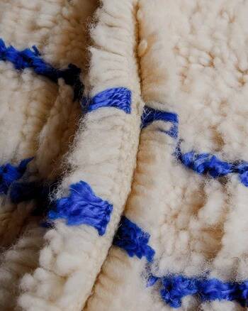 traditional handmade blue Berber rug