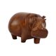 Vintage Hippopotamus Solid Teak Wood Figurine Sculpture Figure