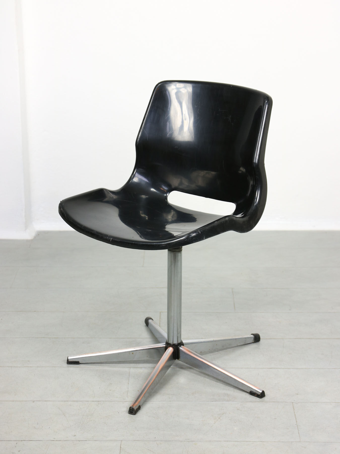 Black Overman Office Swivel Chair by Svante Schoblom from Sweden, 1970s