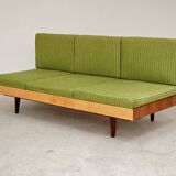 Jitona Sobeslav 1970s Green Fabric Folding Sofa