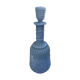 Former Carafe Liqueur Opaline Blue Decor Moulded - Vintage Cave Bouchon