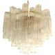 Clear “tronchi” murano glass chandelier d60