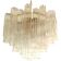 Clear “tronchi” murano glass chandelier d60