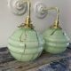 Pair of new electrified mint Art Deco sconces