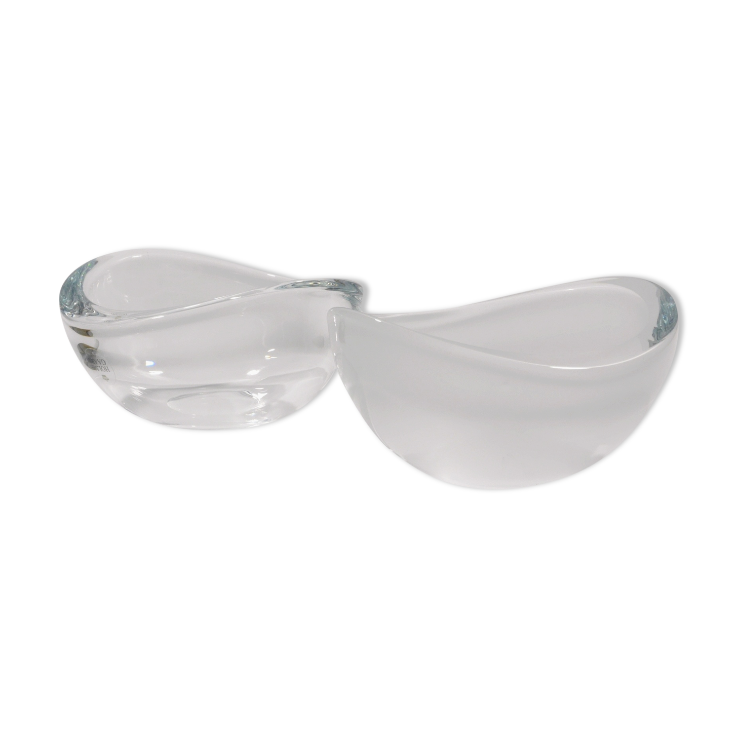 Danish Medusa glass bowls by Per Lütken For Holmegaard, 1987, Set Of 2