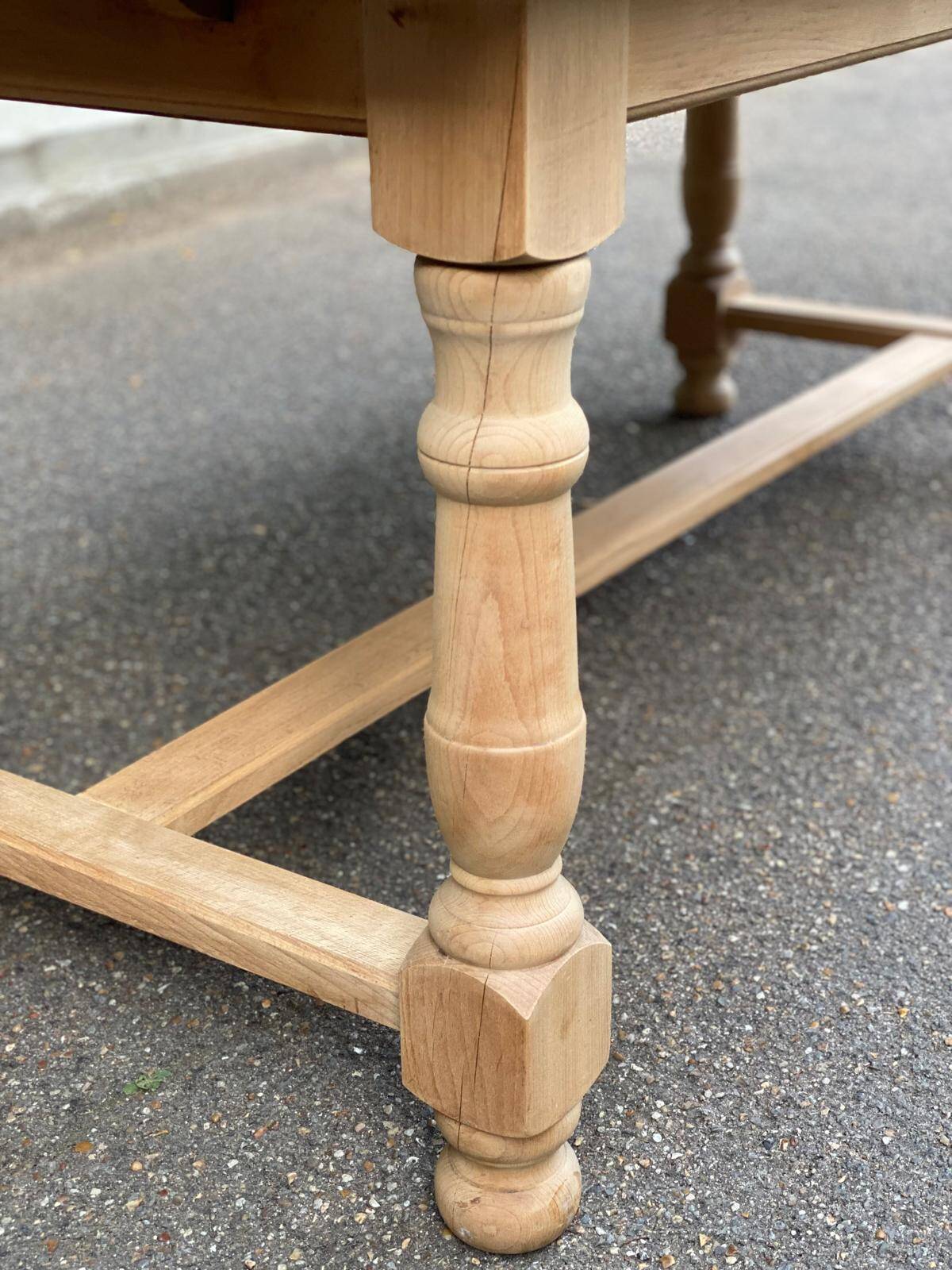 Table à manger de ferme extensible rénovée en bois 260cm
