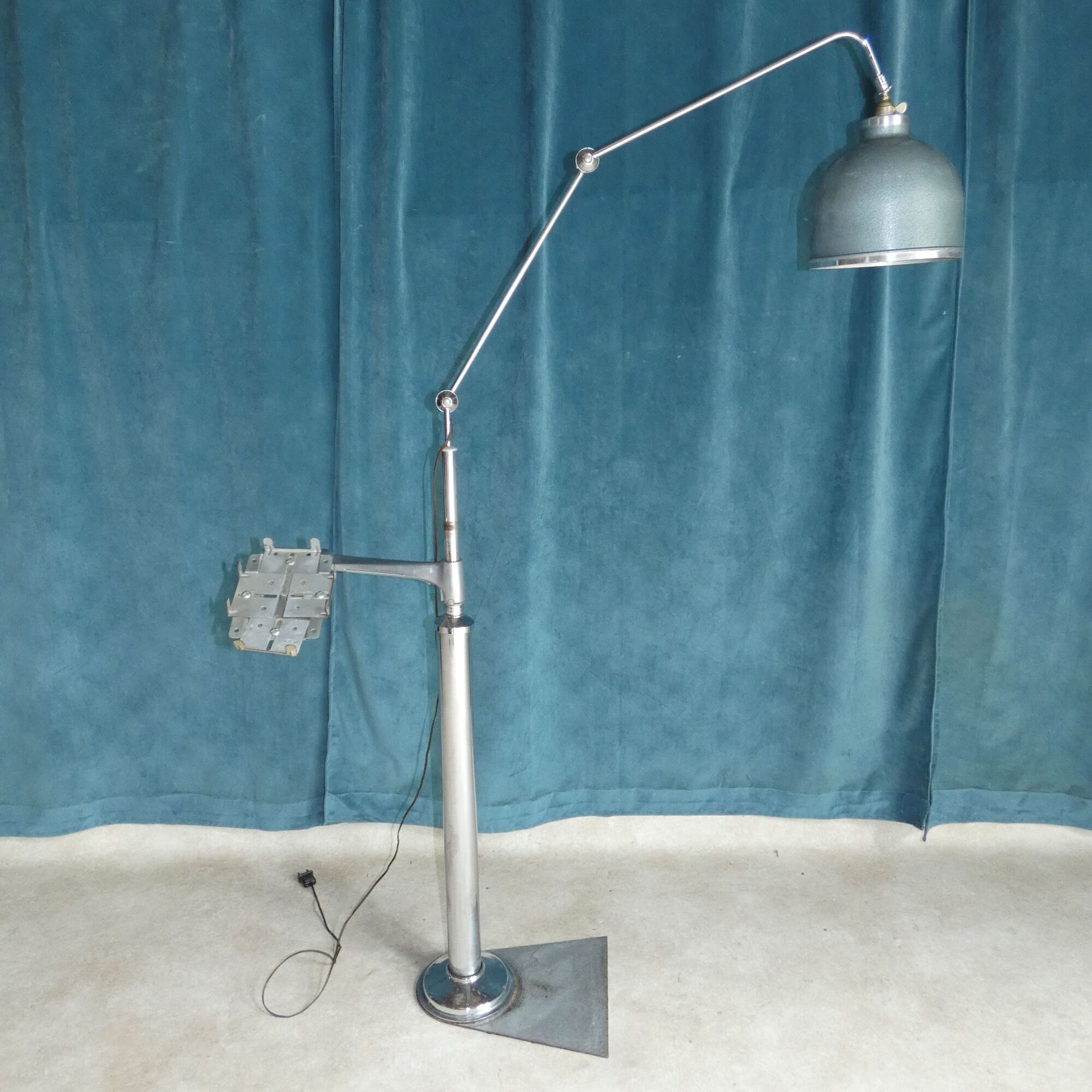 Atelier xxl industrial floor lamp with circa 1950 tablet phone holder