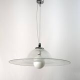 Mid-Century Modern Italian Murano Spiral Glass Pendant Lamp, 1970s