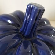 Large vintage soup tureen in glazed ultramarine ceramic