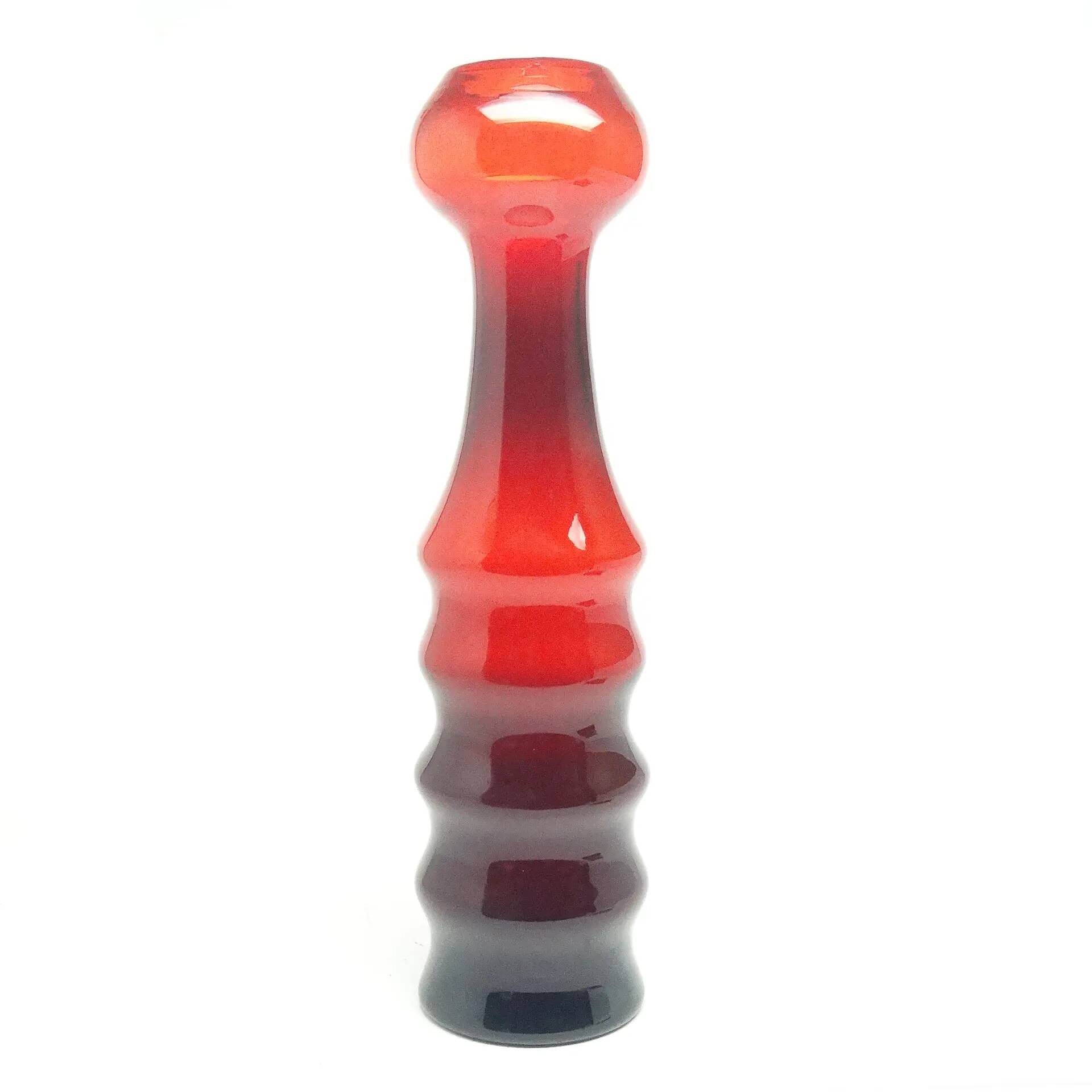 Giraffe vase, postmodernism, glass, design by K. Krawczyk, Huta Sudety, Poland, 1970s