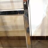 Designer shelf in chrome metal and smoked glass vintage 1970