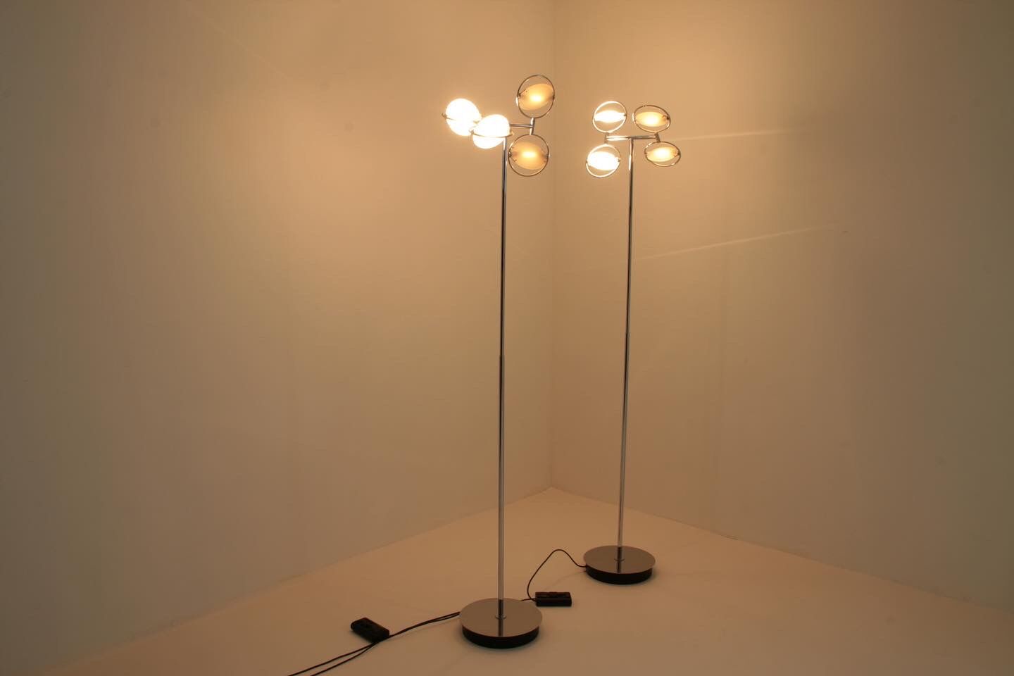 Pair of floor lamps model Nobi 4 by FontanaArte, 1990s