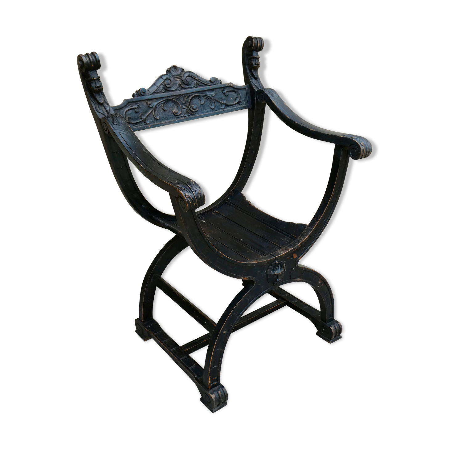 Dagobert chair in blackened wood