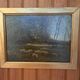 Impressionist painting, oil on wood signed, pastoral scene, Barbizon school