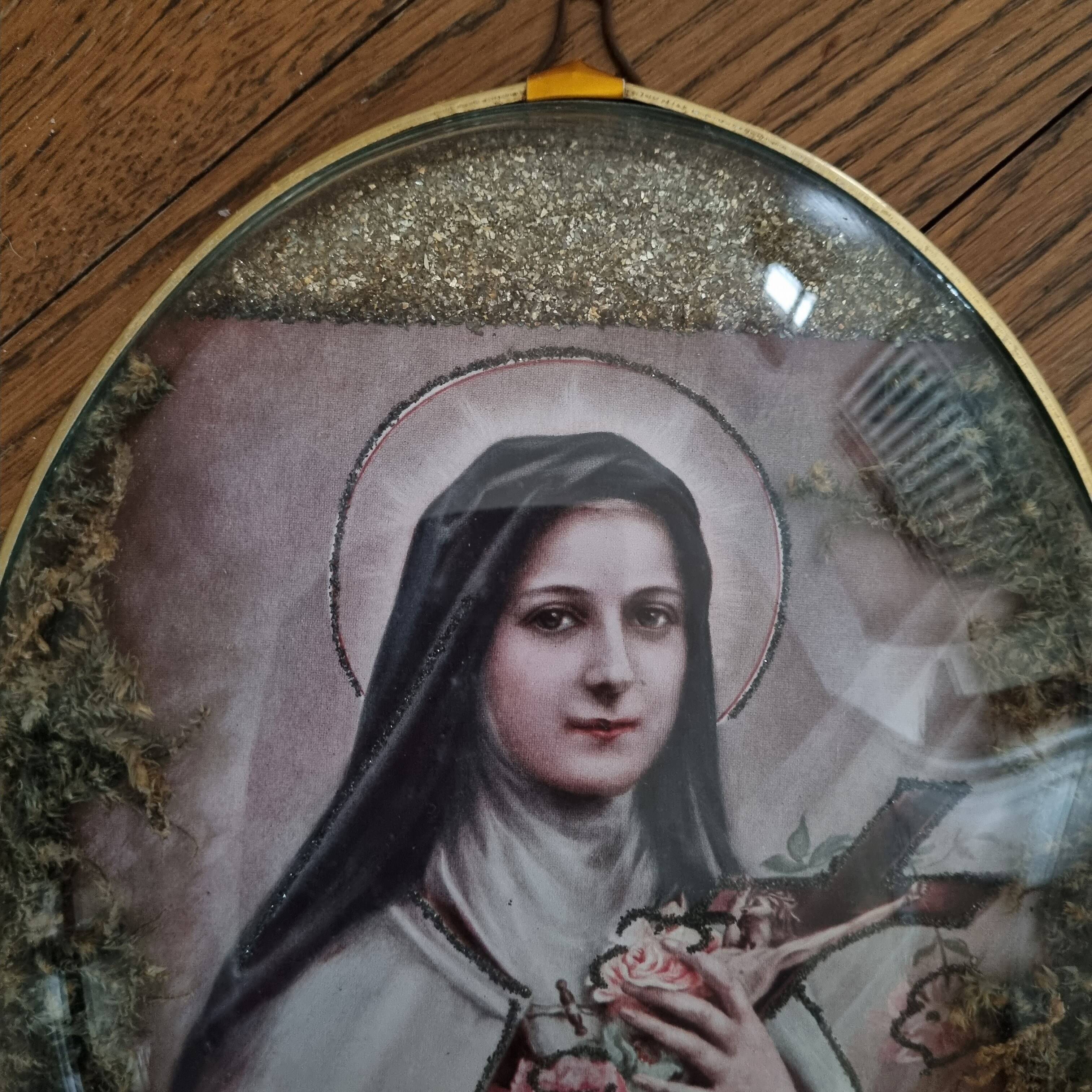 Vintage ex voto religious frame