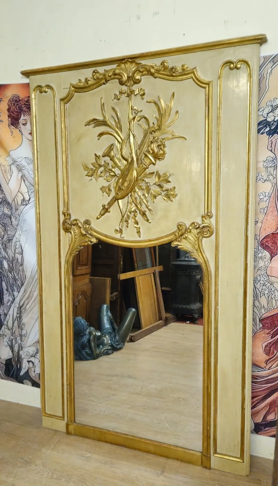 Very, very important Louis XVI trumeau.