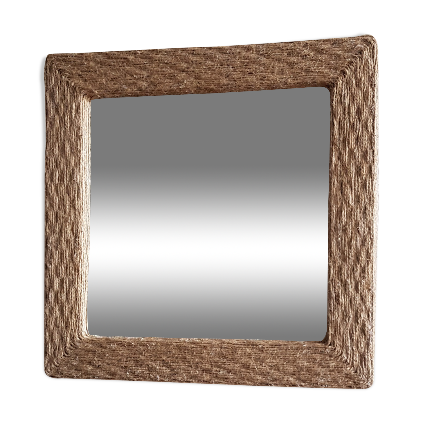 Miroir en fil de jute 43x43cm