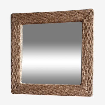 43x43cm jute wire mirror