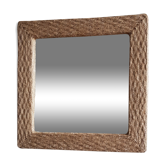 Miroir en fil de jute 43x43cm