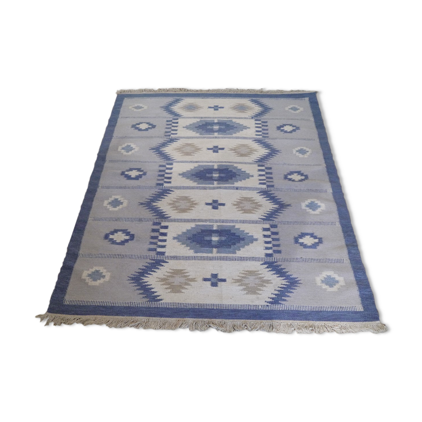 Scandinavian carpet "rolakan" in wool 1960 254x172cm