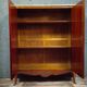 Curved Louis XV style armoire with floral marquetry, 20th century period.
