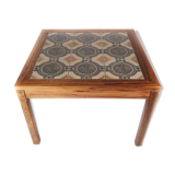 Coffee table in rosewood and with tiles of Danish design, 1960s