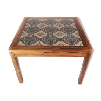 Coffee table in rosewood and with tiles of Danish design, 1960s