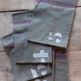 10 torchons kaki numérotés