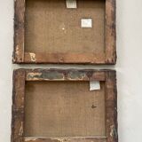 Lot of 2 old oils on canvas