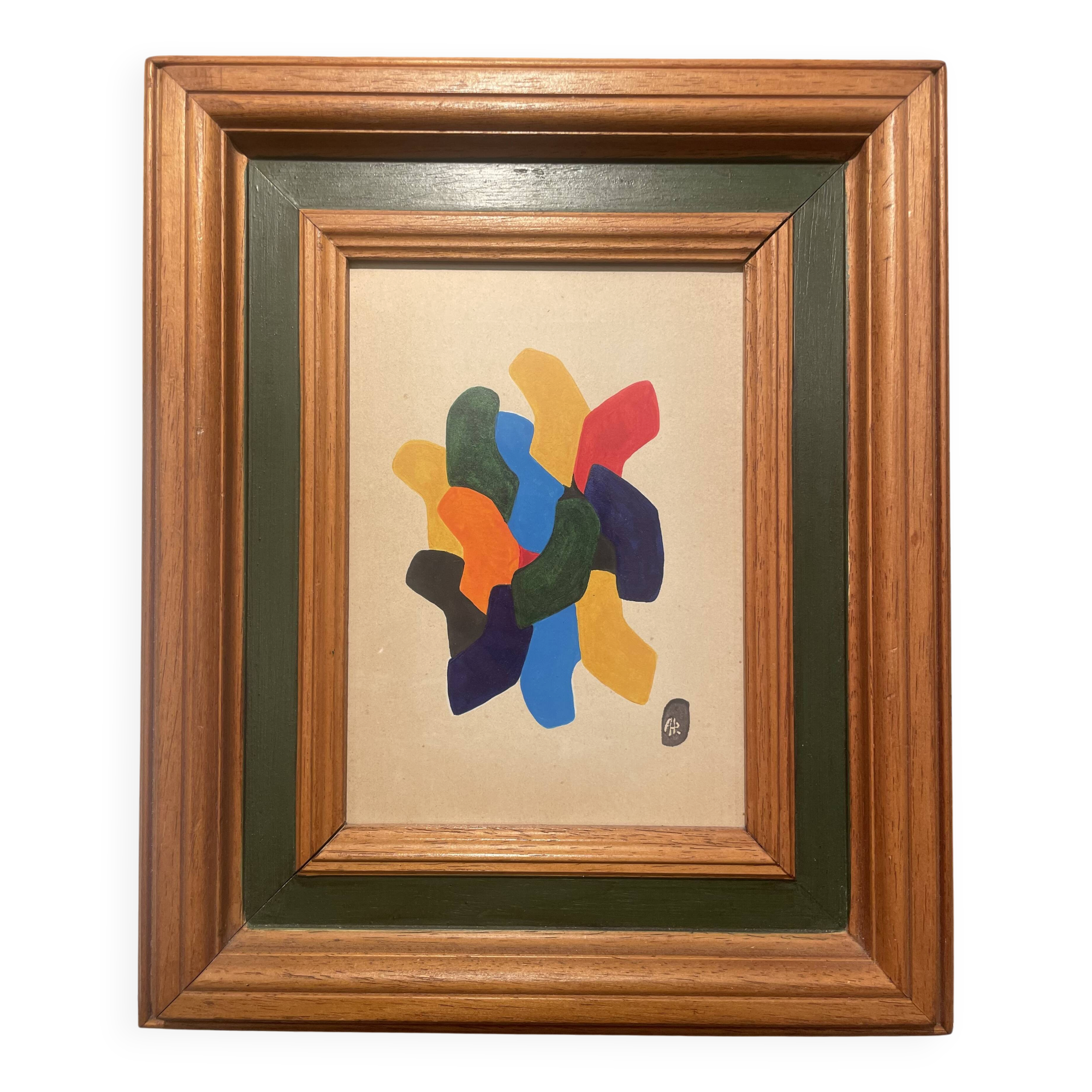 Peinture abstraite - Auguste Perrin - 1972