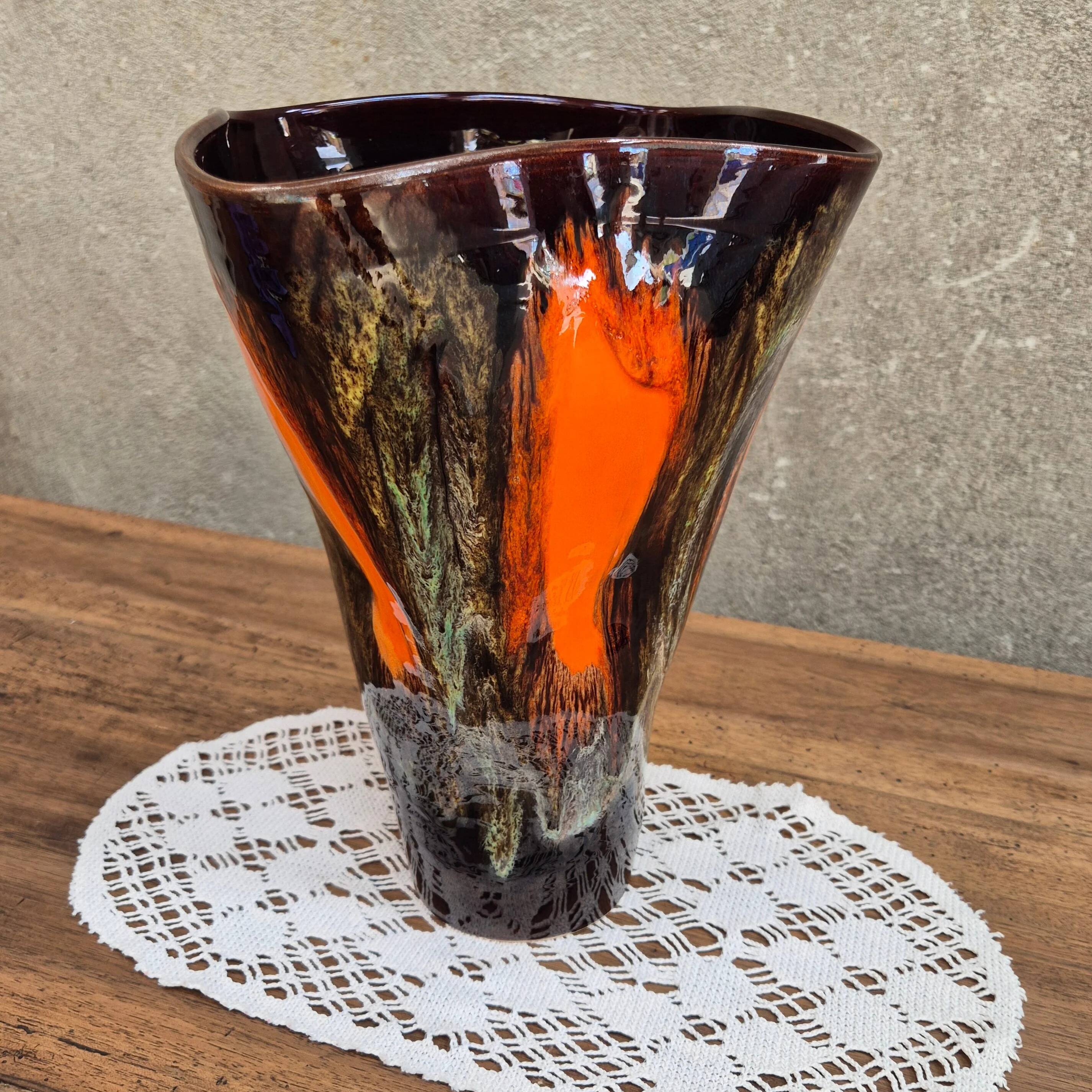 Vase en céramique marron Vallauris