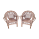 Paire de fauteuils en rotin enfant